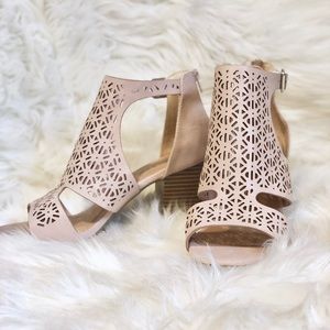 Blush Open-Toe Heels